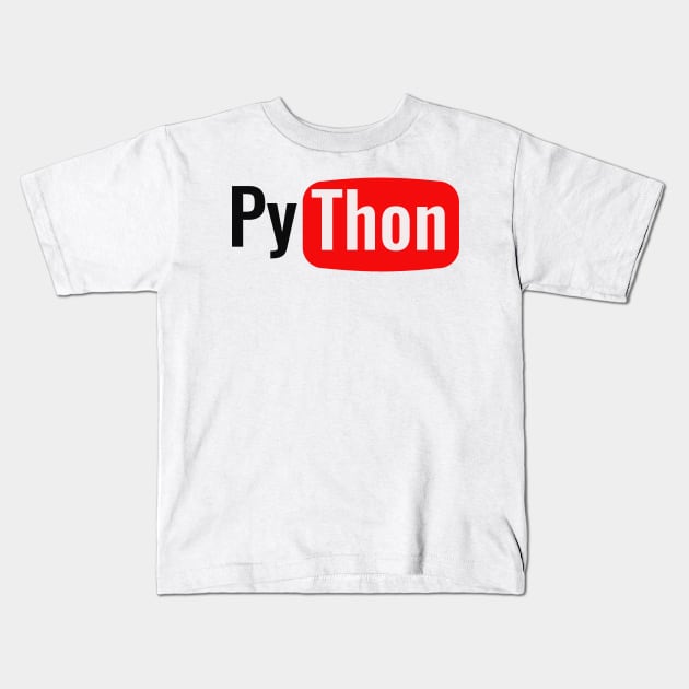 Python YouTube Kids T-Shirt by FaixaPreta